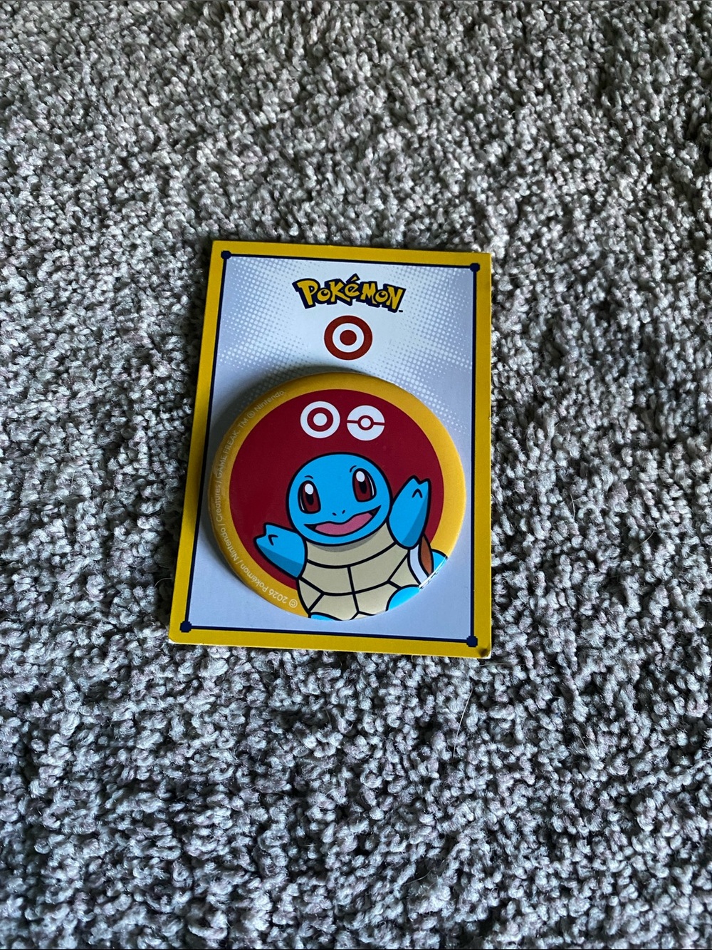 Pokémon Target Squirtle Collectible Button - Blue/Red